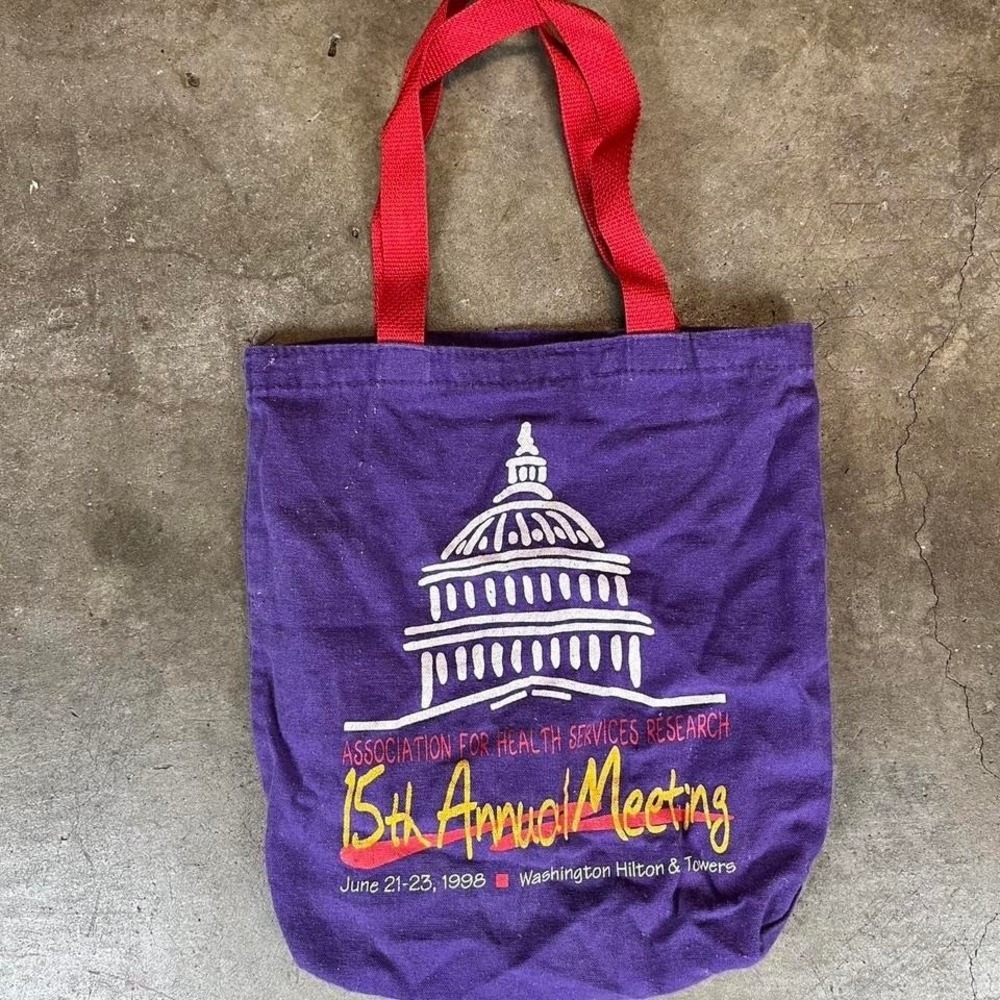 1998 Washington DC Capitol Building purple tote bag